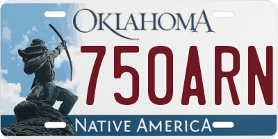 OK license plate 750ARN