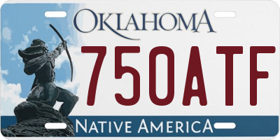 OK license plate 750ATF