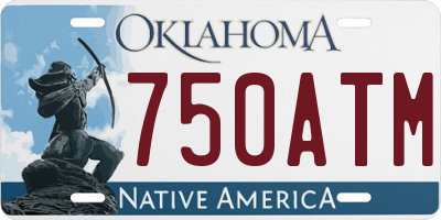 OK license plate 750ATM