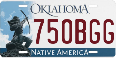 OK license plate 750BGG