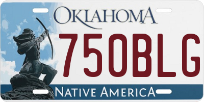 OK license plate 750BLG