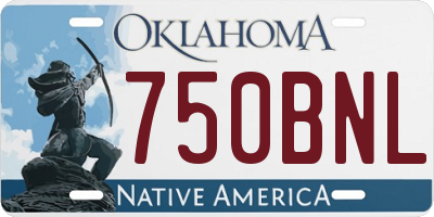 OK license plate 750BNL