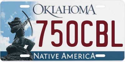 OK license plate 750CBL