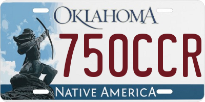 OK license plate 750CCR