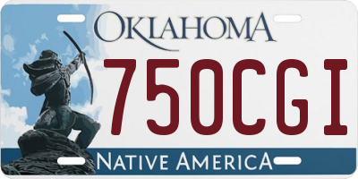 OK license plate 750CGI