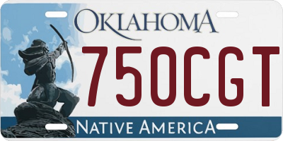 OK license plate 750CGT