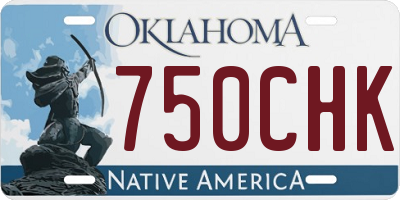 OK license plate 750CHK