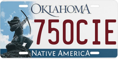 OK license plate 750CIE