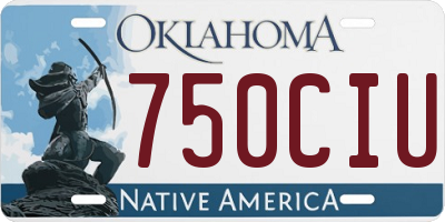 OK license plate 750CIU