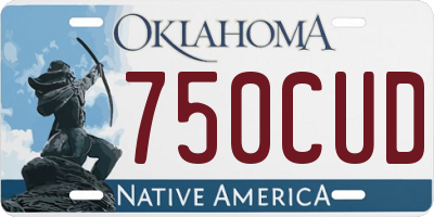OK license plate 750CUD