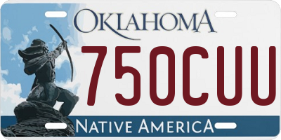 OK license plate 750CUU