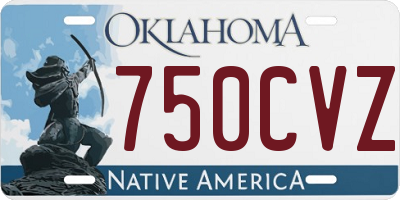 OK license plate 750CVZ