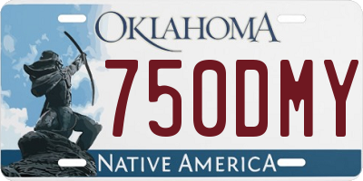 OK license plate 750DMY