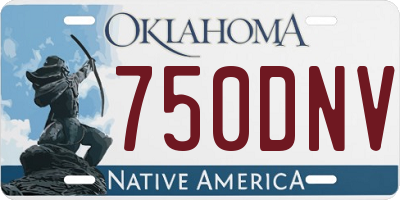 OK license plate 750DNV