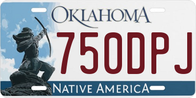 OK license plate 750DPJ