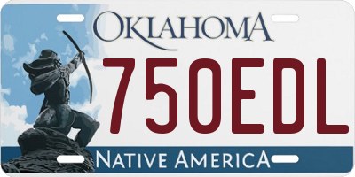 OK license plate 750EDL