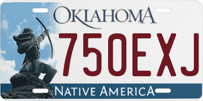 OK license plate 750EXJ