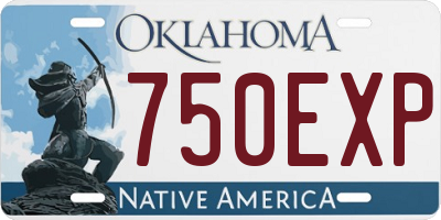 OK license plate 750EXP
