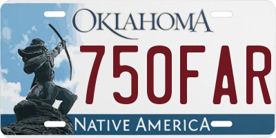 OK license plate 750FAR