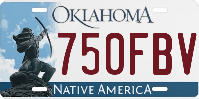 OK license plate 750FBV