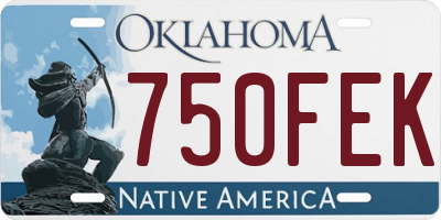 OK license plate 750FEK