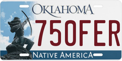 OK license plate 750FER
