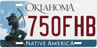 OK license plate 750FHB