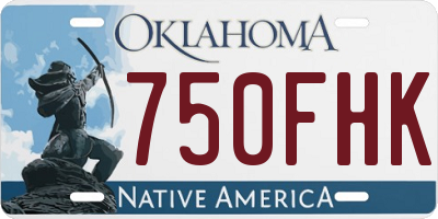 OK license plate 750FHK