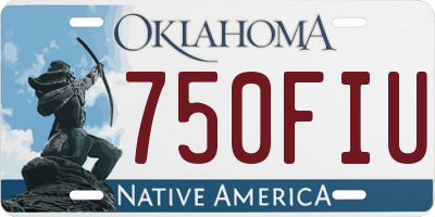 OK license plate 750FIU