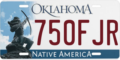 OK license plate 750FJR