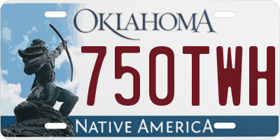 OK license plate 750TWH