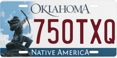 OK license plate 750TXQ
