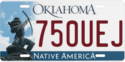 OK license plate 750UEJ