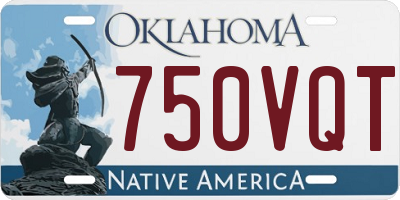 OK license plate 750VQT