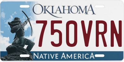 OK license plate 750VRN