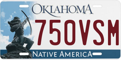 OK license plate 750VSM