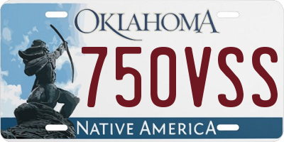 OK license plate 750VSS