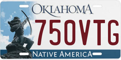 OK license plate 750VTG
