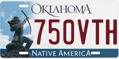 OK license plate 750VTH