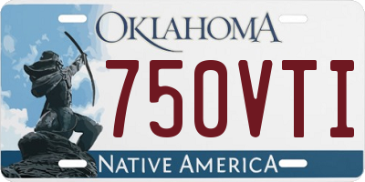 OK license plate 750VTI