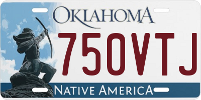 OK license plate 750VTJ
