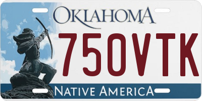 OK license plate 750VTK