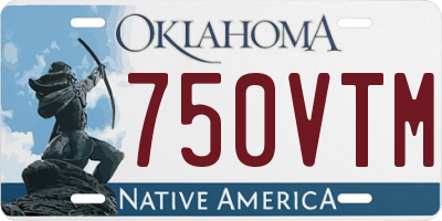 OK license plate 750VTM