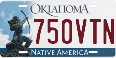 OK license plate 750VTN