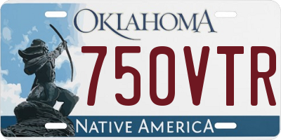 OK license plate 750VTR