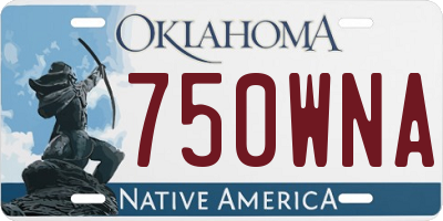 OK license plate 750WNA