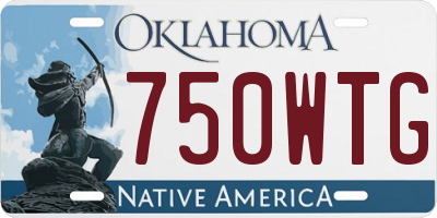 OK license plate 750WTG