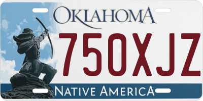 OK license plate 750XJZ