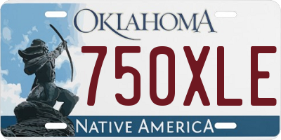 OK license plate 750XLE