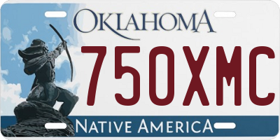 OK license plate 750XMC